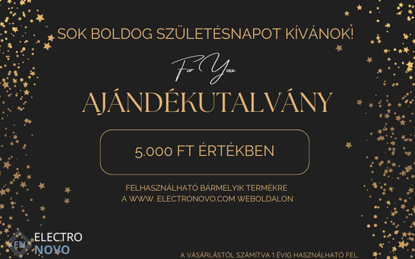 Electronovo ® Ajándékutalvány 5000 Ft értékben